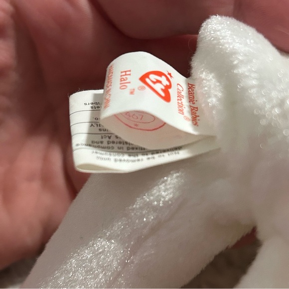 Ty Beanie Babies ‘Halo’ teddy bear Rare MWMT - Picture 5 of 6